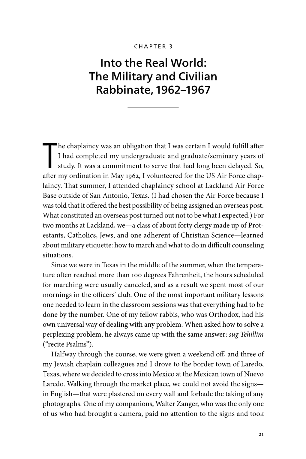 The Military and Civilian Rabbinate , 1962–1967