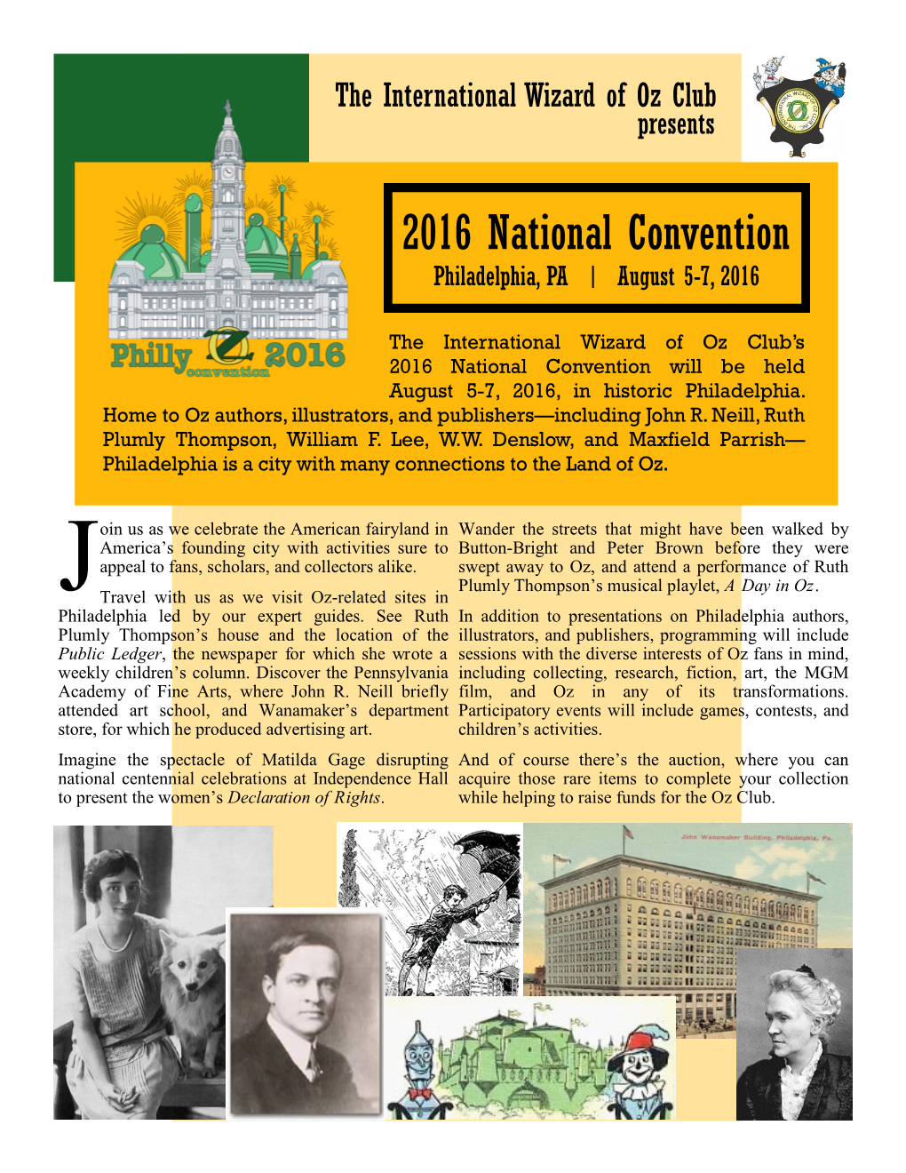 2016 National Convention Philadelphia, PA | August 5-7, 2016