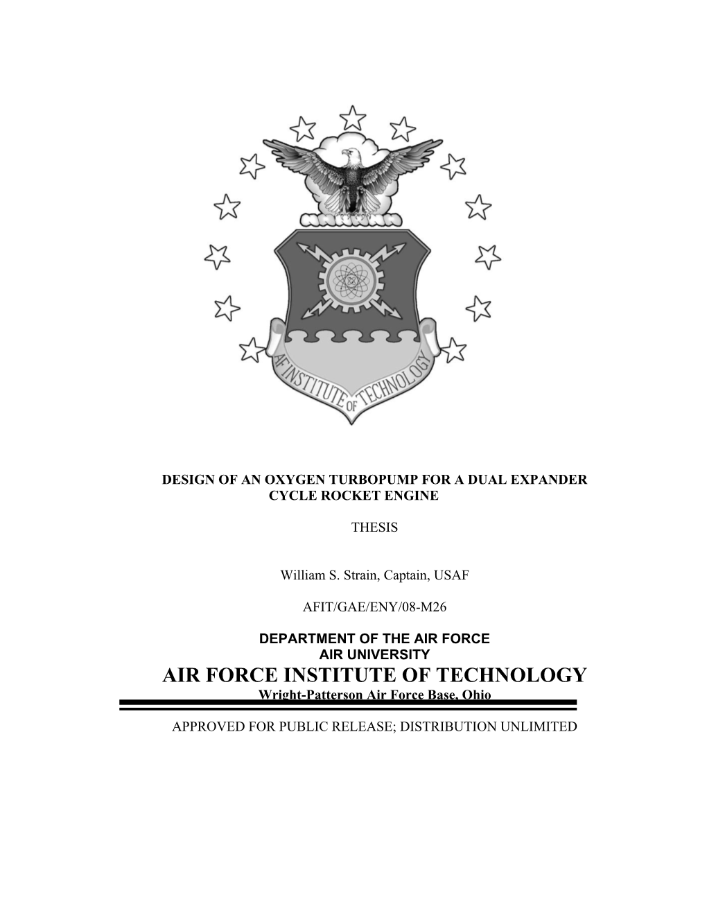 Design of an Oxygen Turbopump for a Dual Expander Cycle Rocket Engine