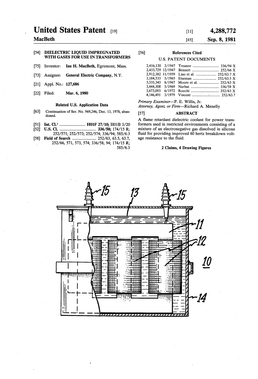 United States Patent (19) 11) 4,288,772 Macbeth 45 Sep