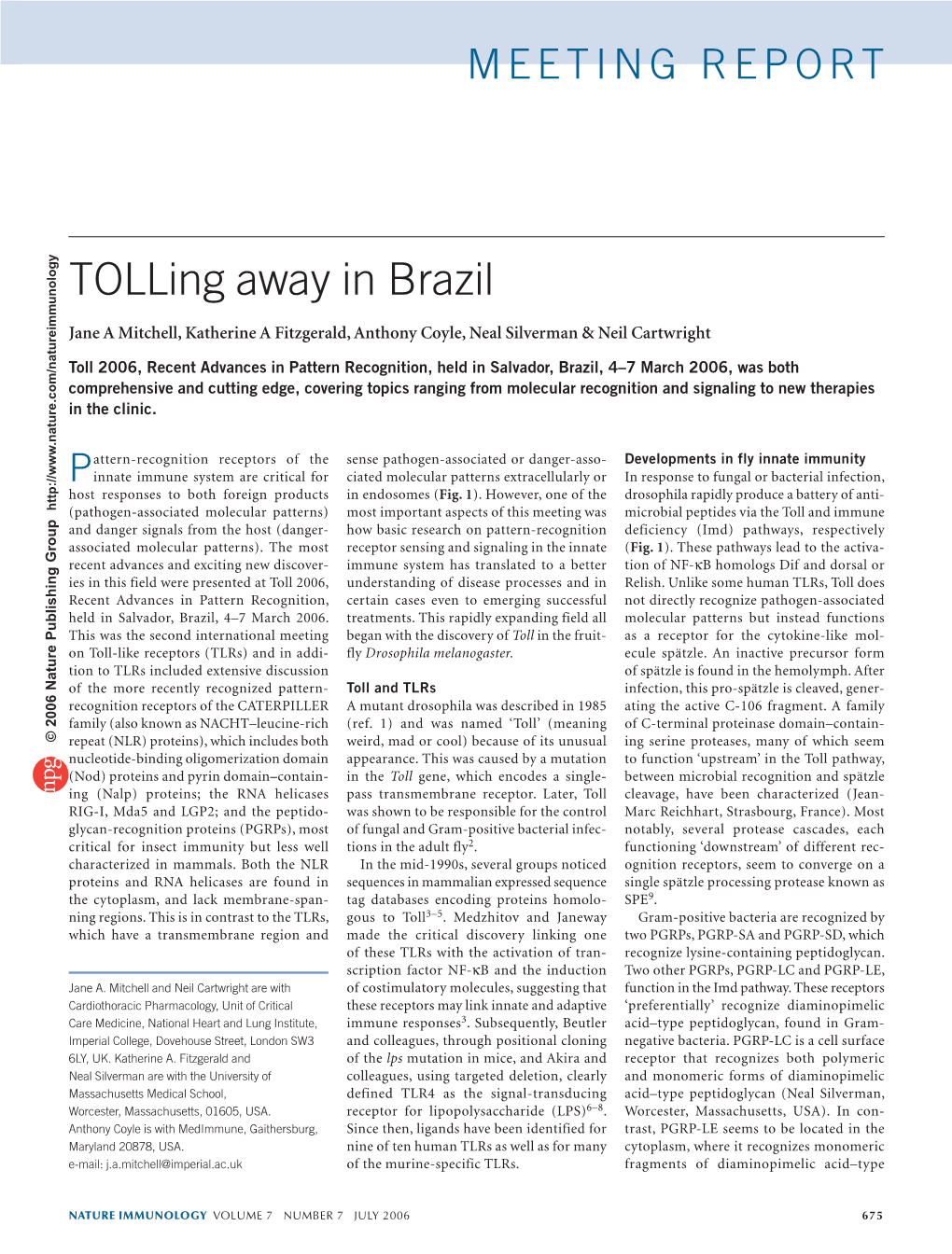 Tolling Away in Brazil