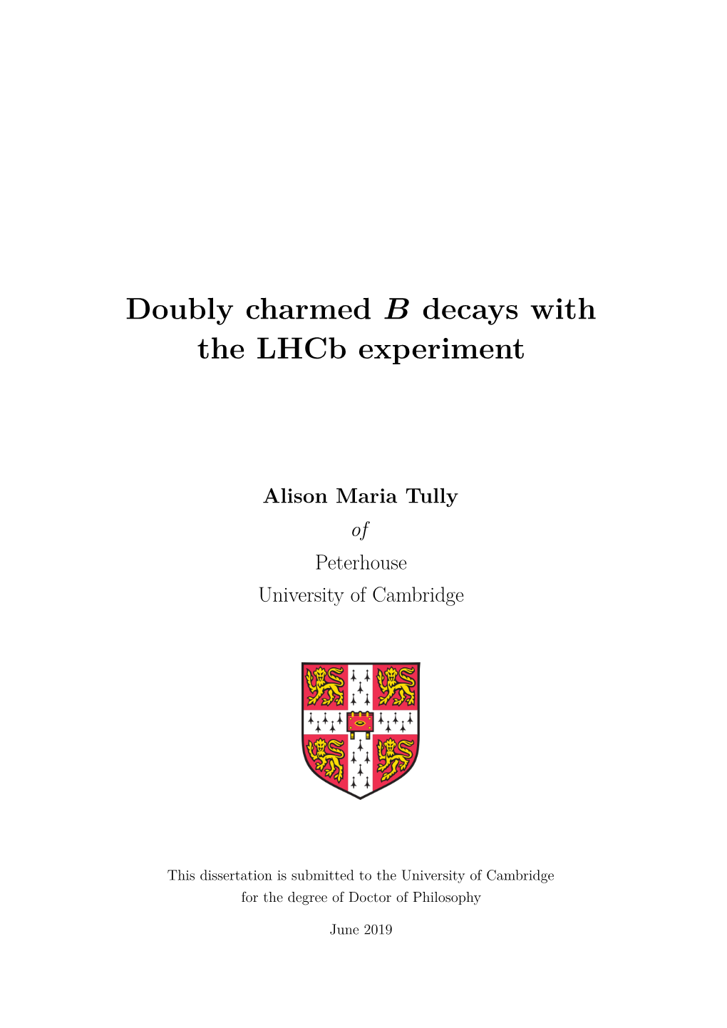 Thesis Documents Two Studies of CP Violation with Doubly Charmed B Decays