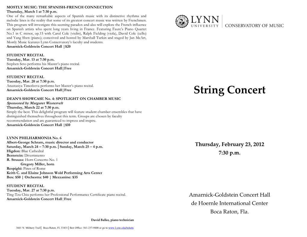 2011-2012 String Concert