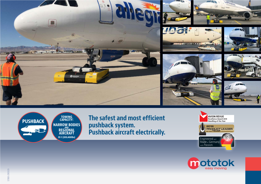 The Safest and Most Efficient Pushback System. Pushback Aircraft