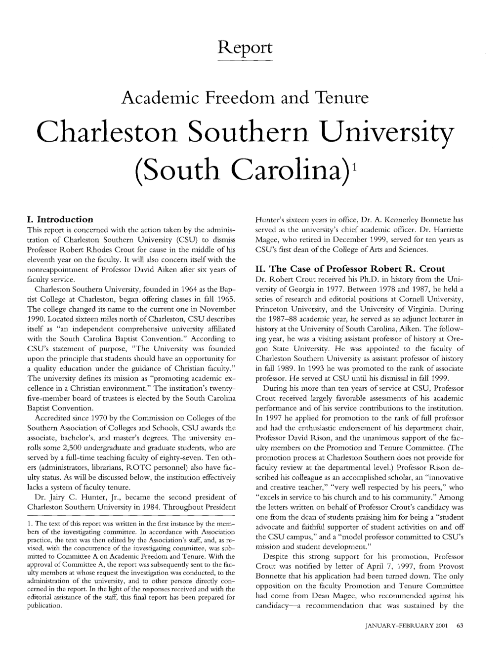 Charleston Southern University (South Carolina)1