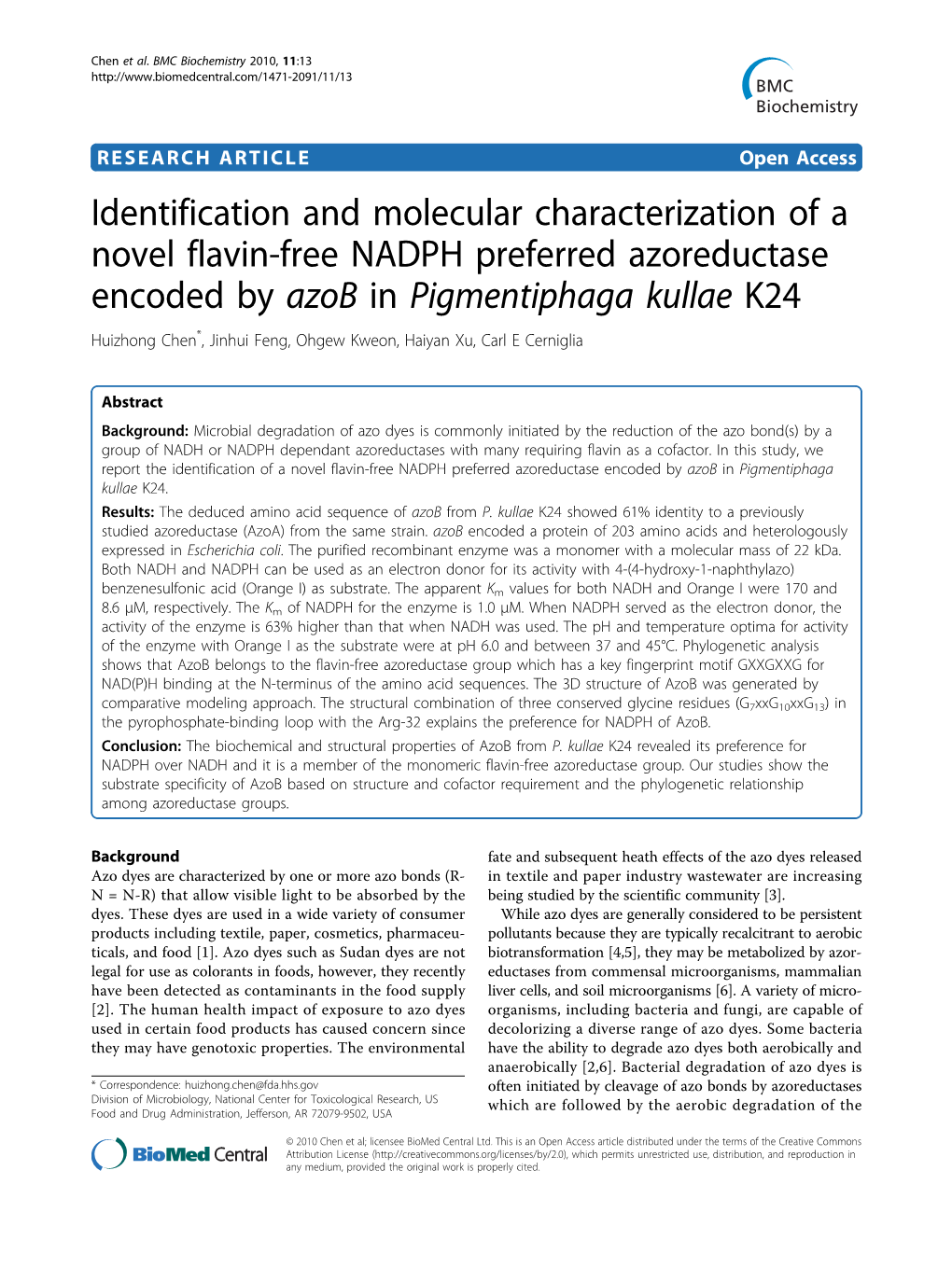 Identification and Molecular Characterization of a Novel Flavin