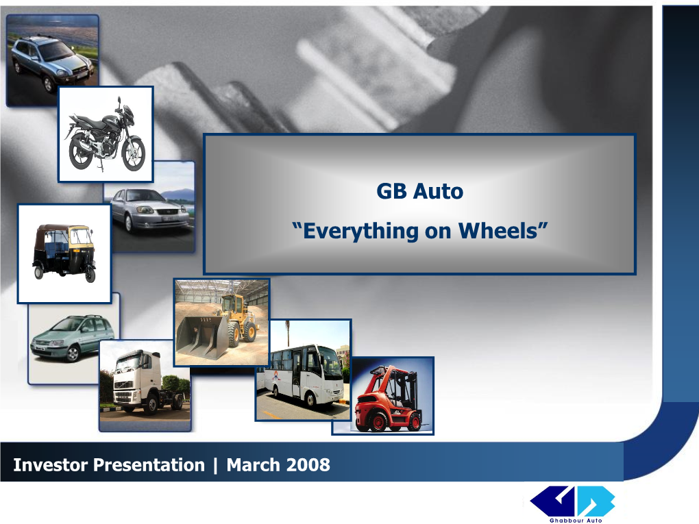 The Ghabbour Group of Companies “Everythinggb Auto, on S.A.E Wheels” Initial Public Offering