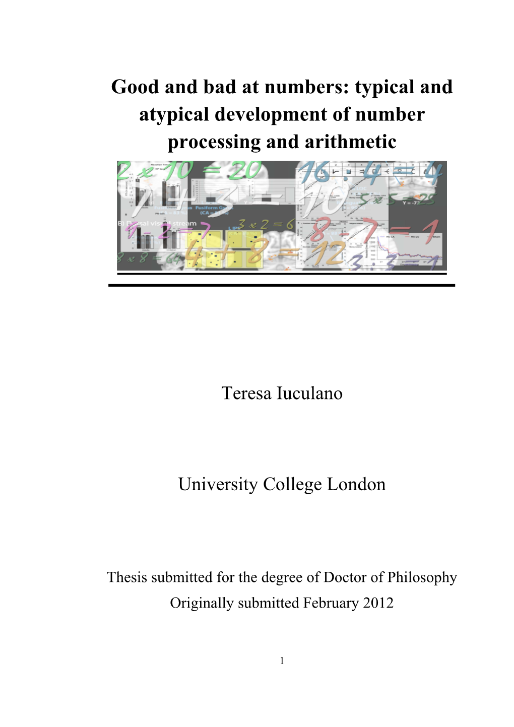 Typical and Atypical Development of Number Processing and Arithmetic