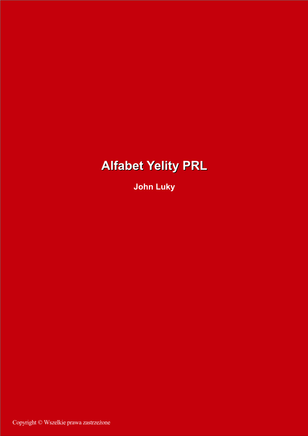 Alfabet Yelity PRL” 1