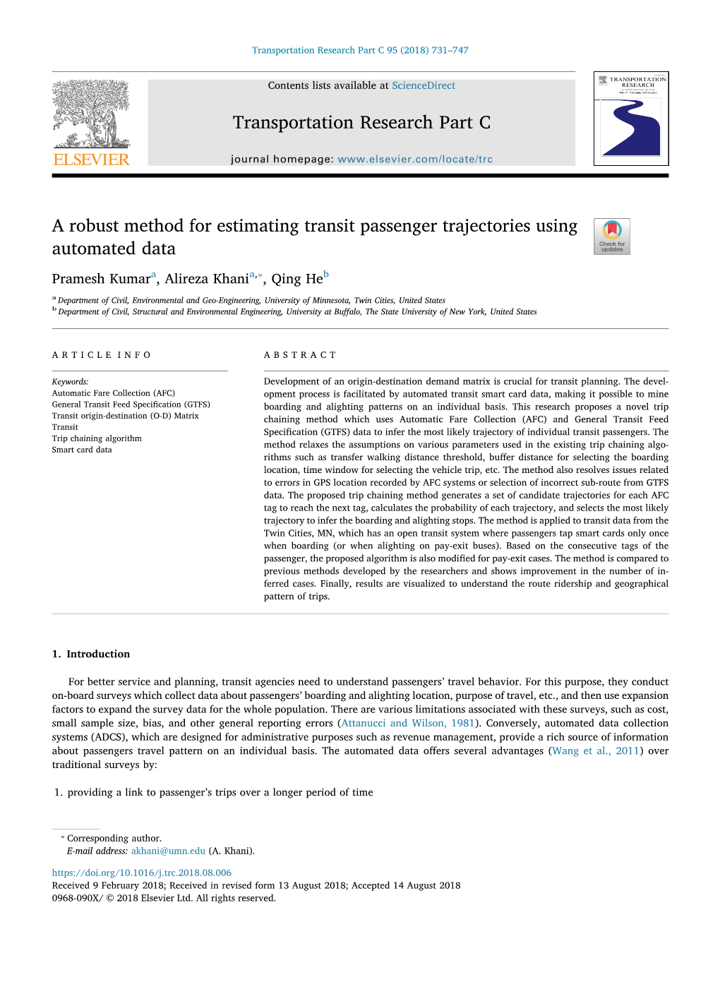 A Robust Method for Estimating Transit Passenger Trajectories Using