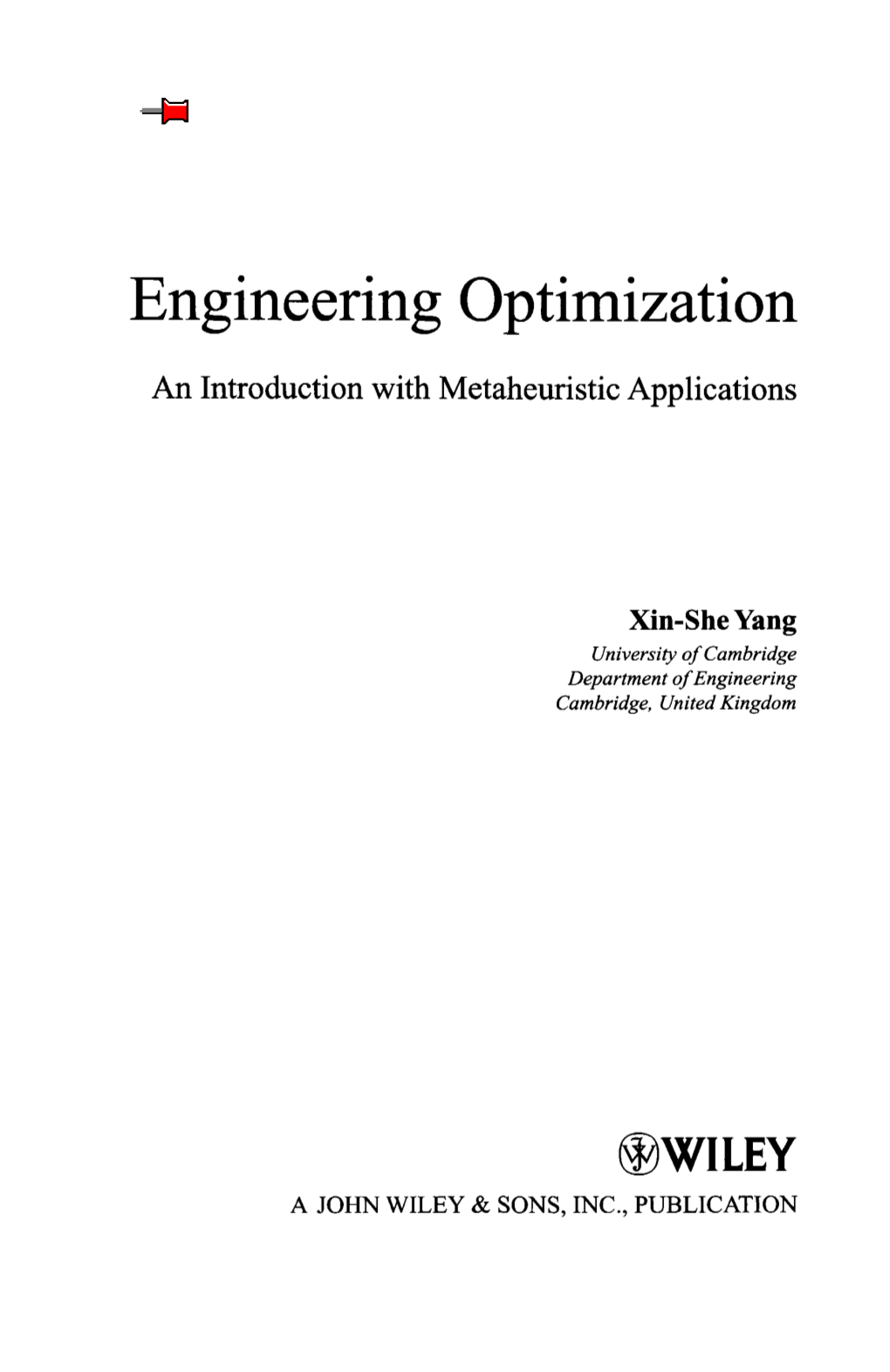 Engineering Optimization