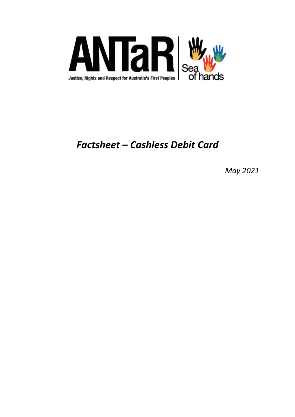 Cashless Debit Card