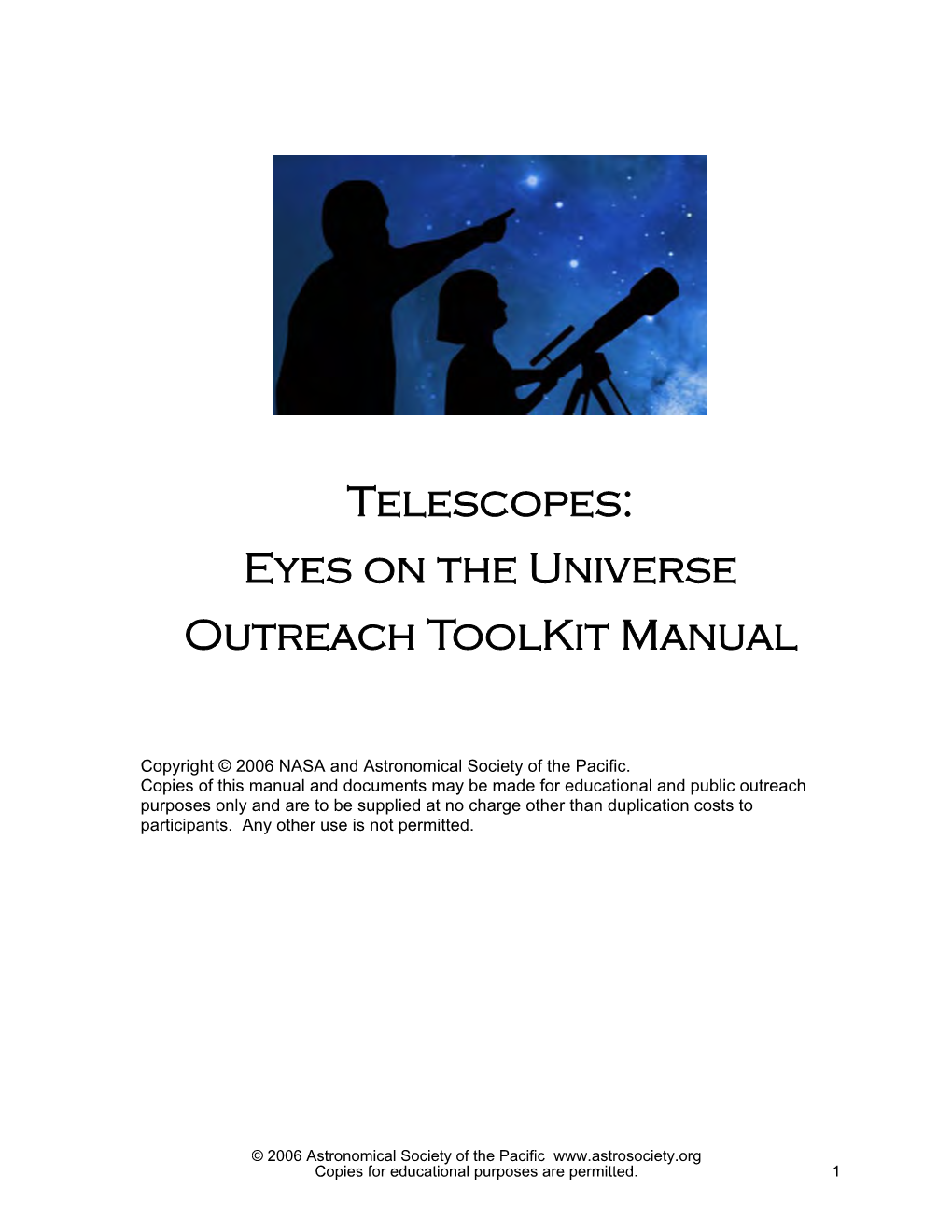 Telescopes: Eyes on the Universe Outreach Toolkit Manual