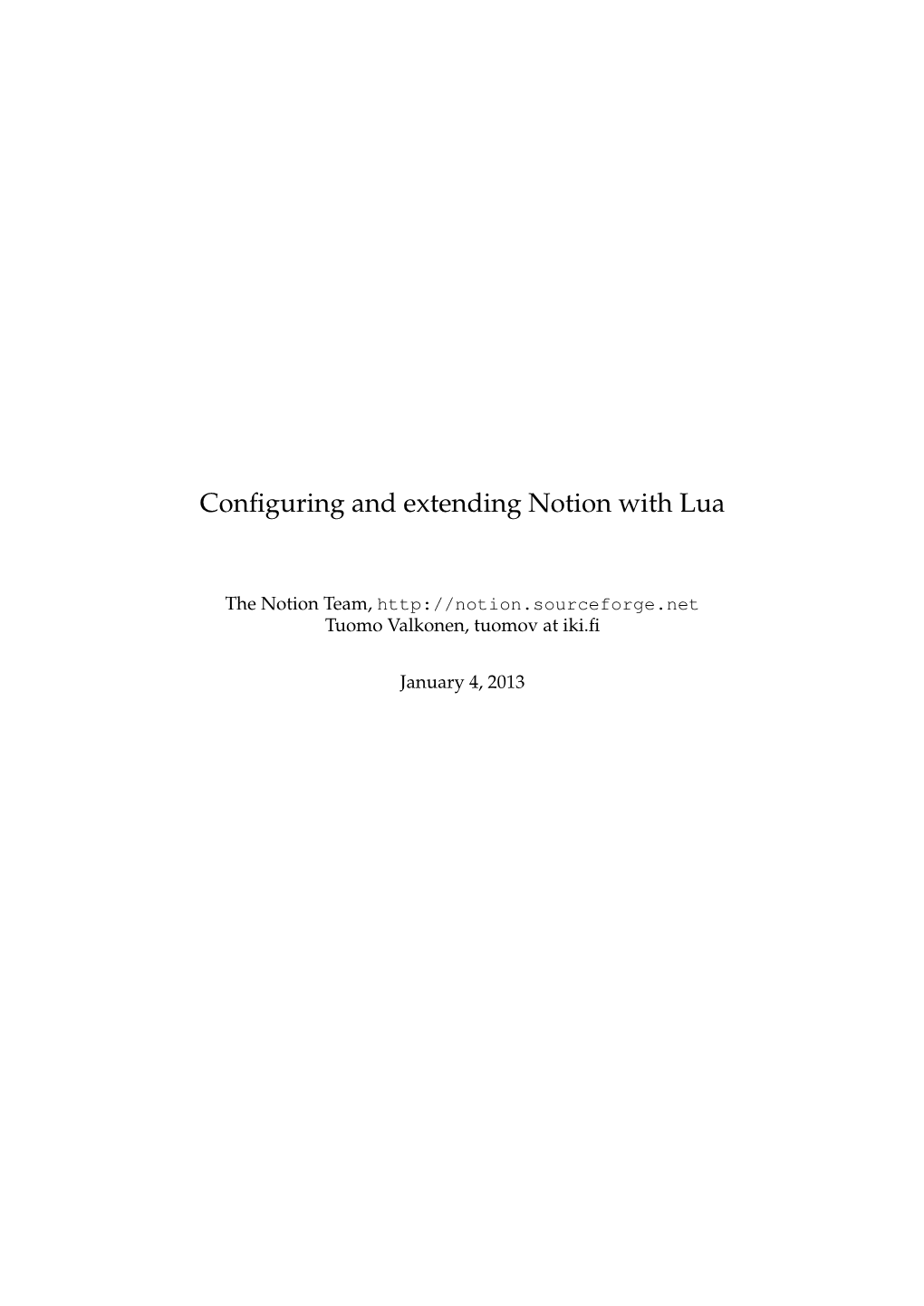 Configuring and Extending Notion With