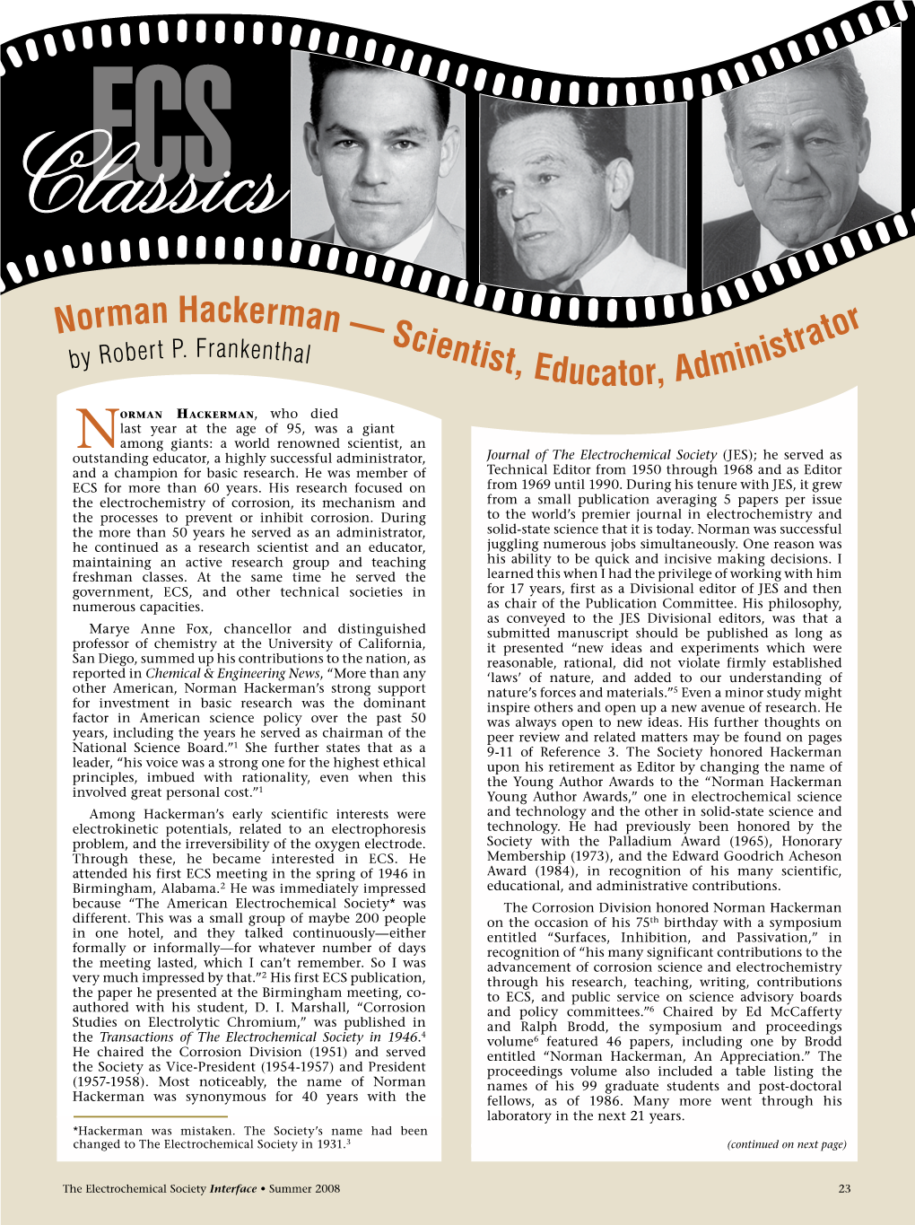 Norman Hackerman — R Sc Ato