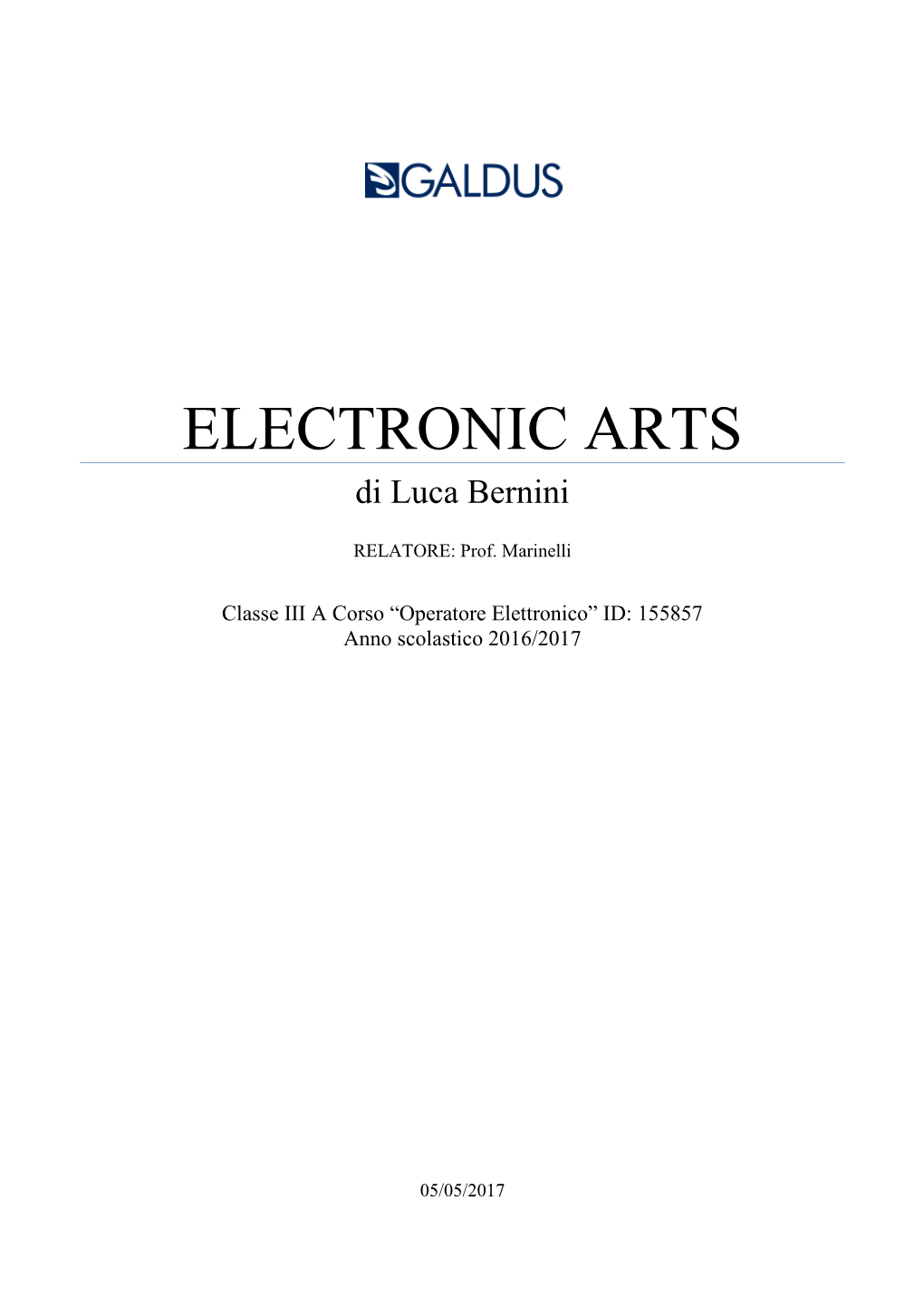 ELECTRONIC ARTS Di Luca Bernini