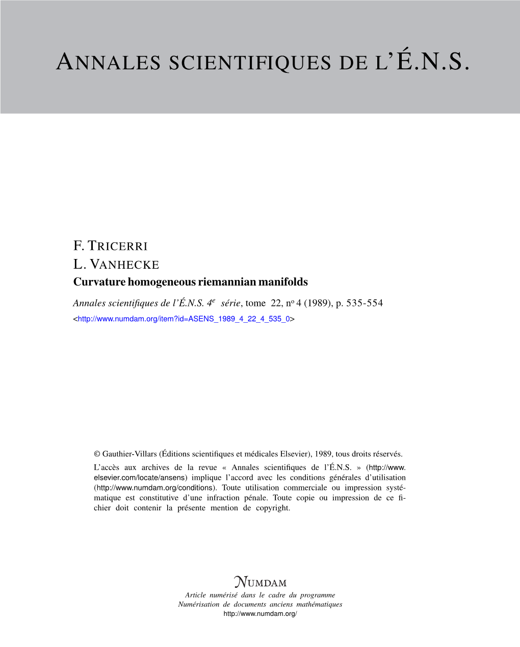 Curvature Homogeneous Riemannian Manifolds