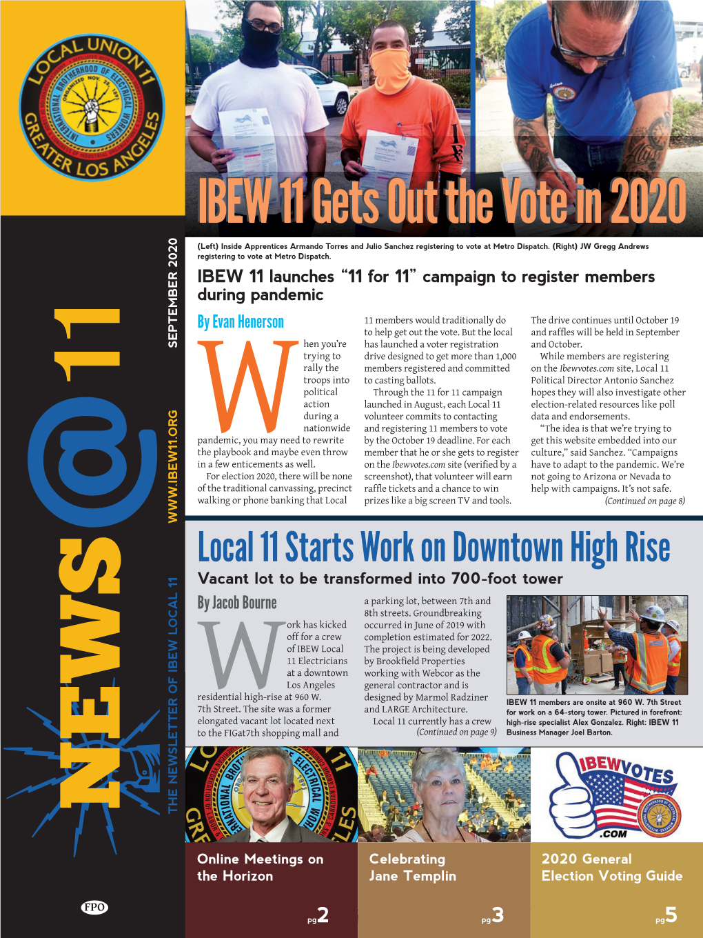 IBEW 11 Gets out the Vote in 2020