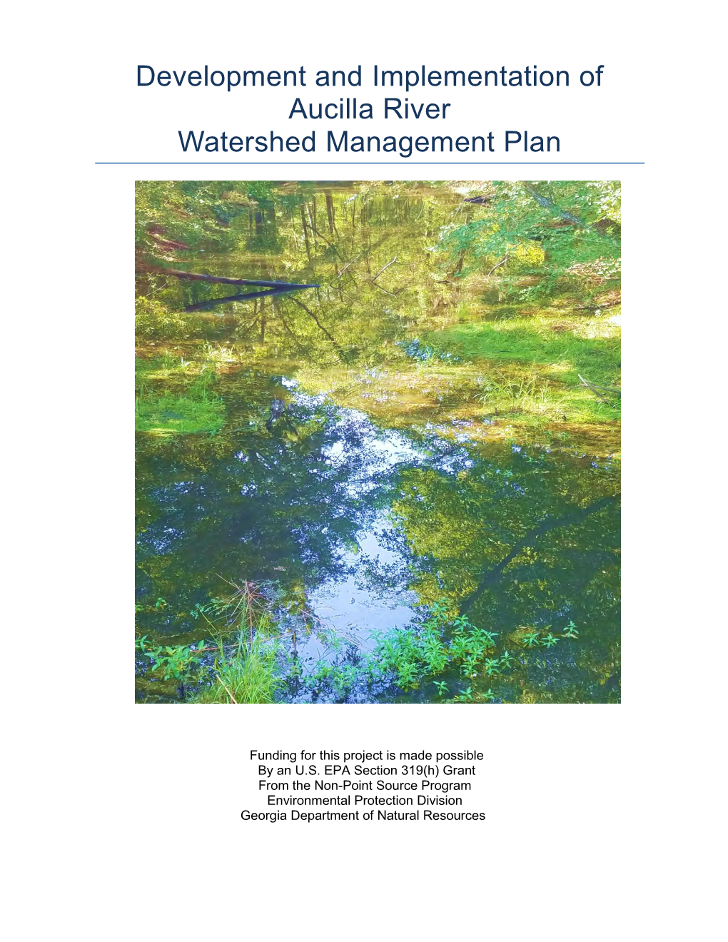 Aucilla River Watershed Management Plan