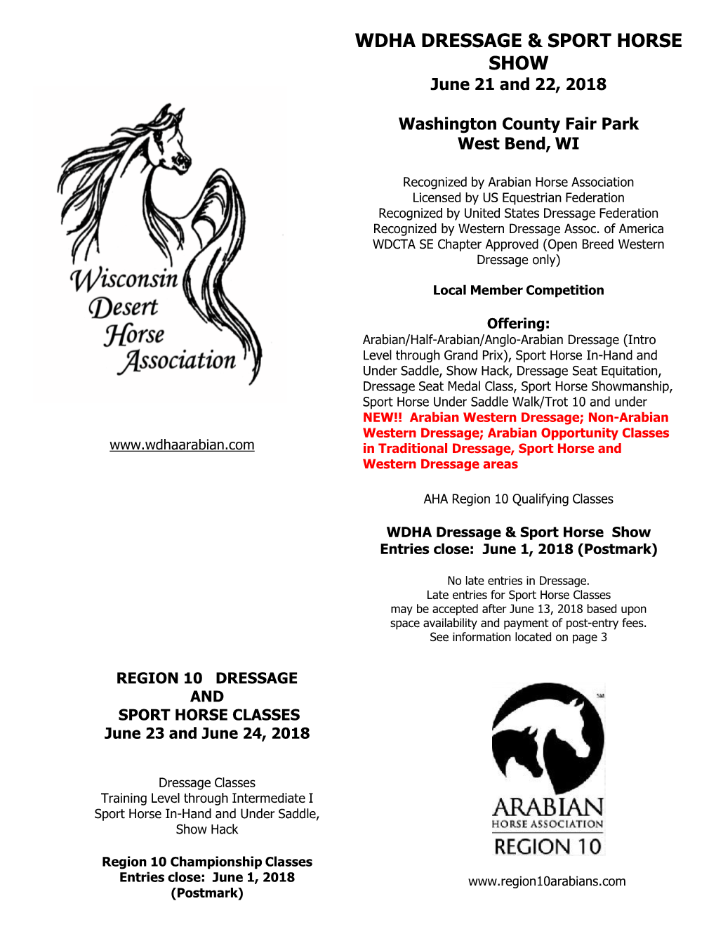 Wdha Dressage & Sport Horse Show