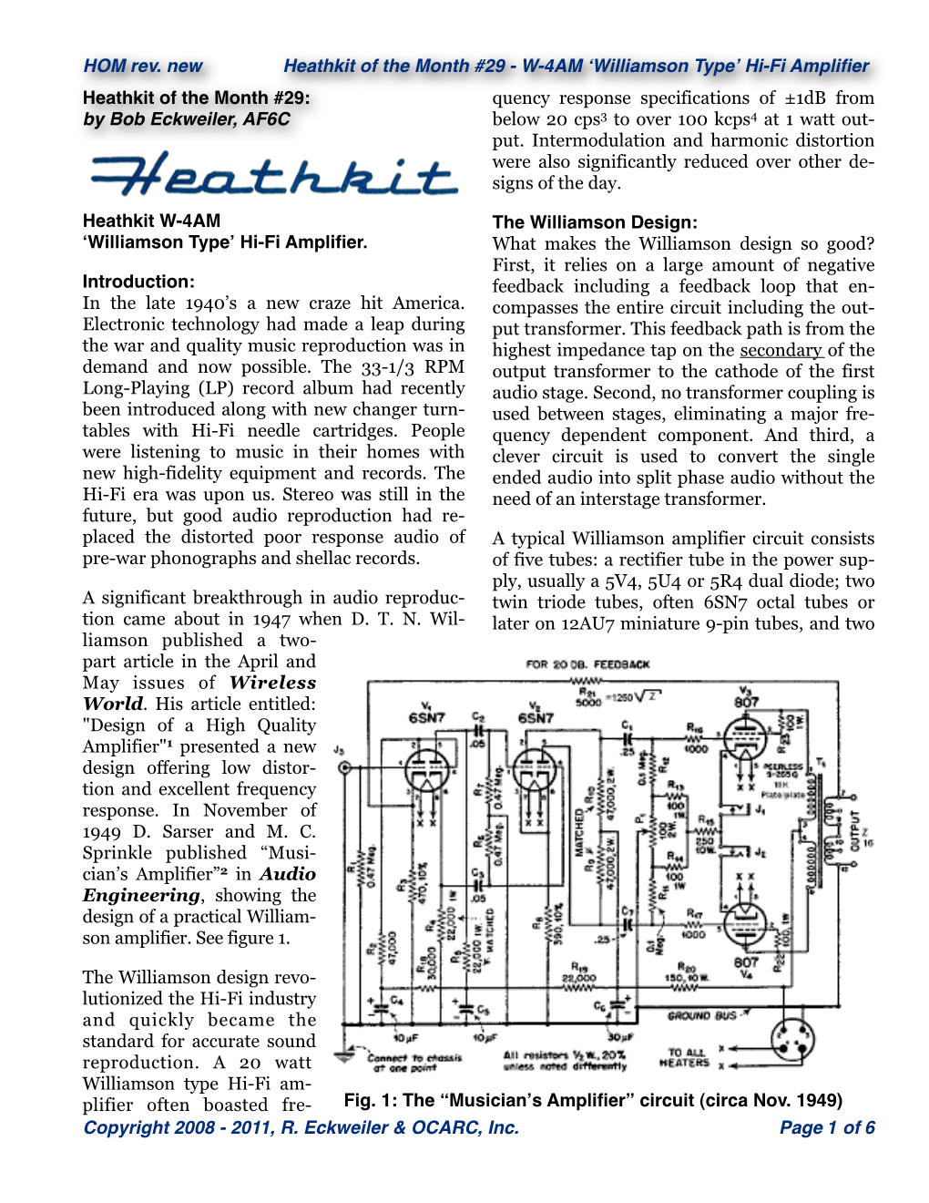 HOM Rev. New Heathkit of the Month