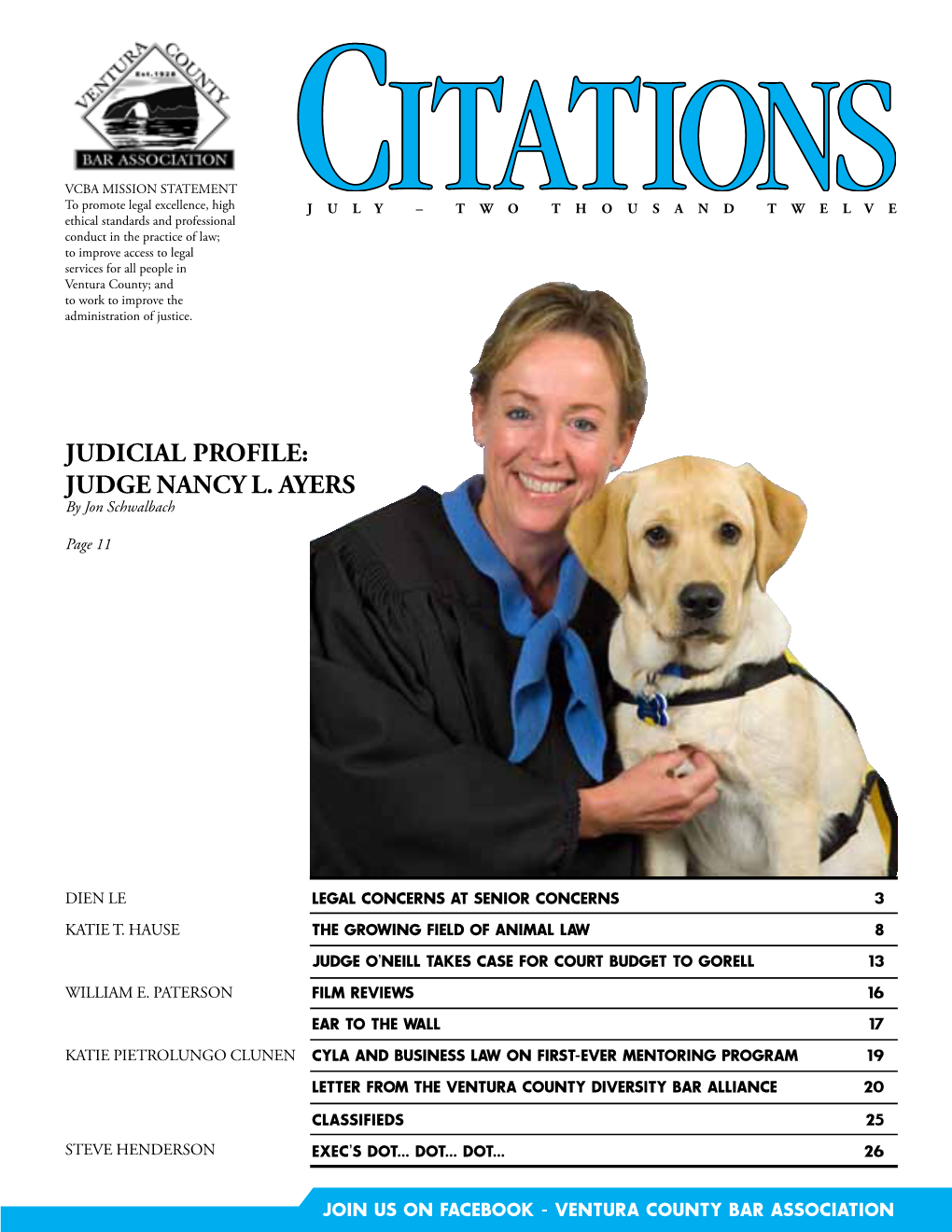 JUDICIAL PROFILE: JUDGE NANCY L. AYERS by Jon Schwalbach