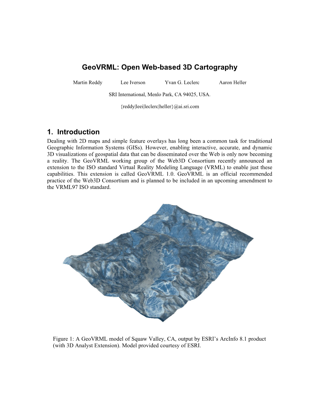 Geovrml: Open Web-Based 3D Cartography