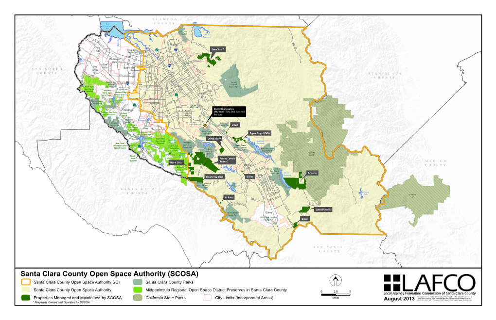 Open Space Authority (SCOSA) Santa Clara County Open Space Authority SOI Santa Clara County Parks Z