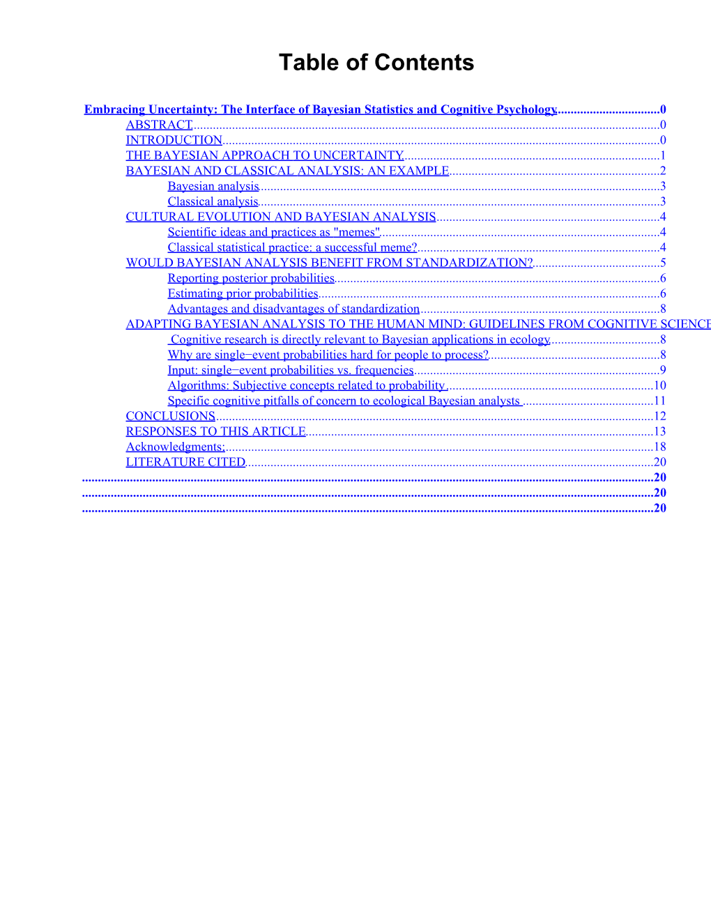 The Interface of Bayesian Statistics and Cognitive Psychology