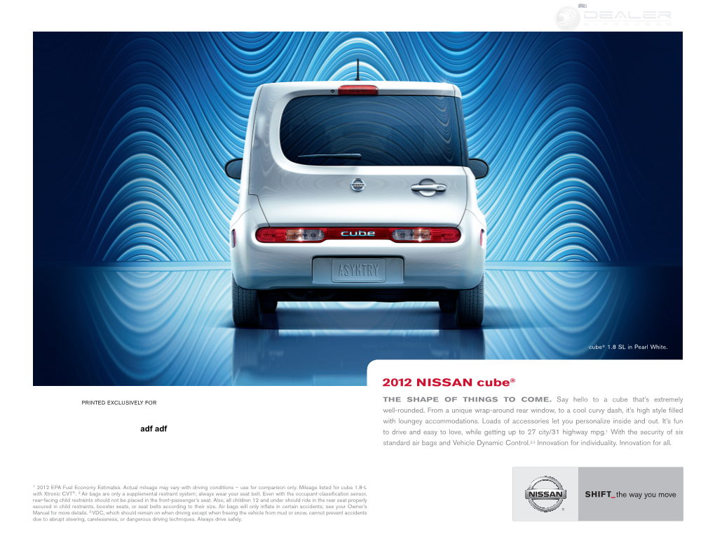 2011 Nissan Cube® | Brochure