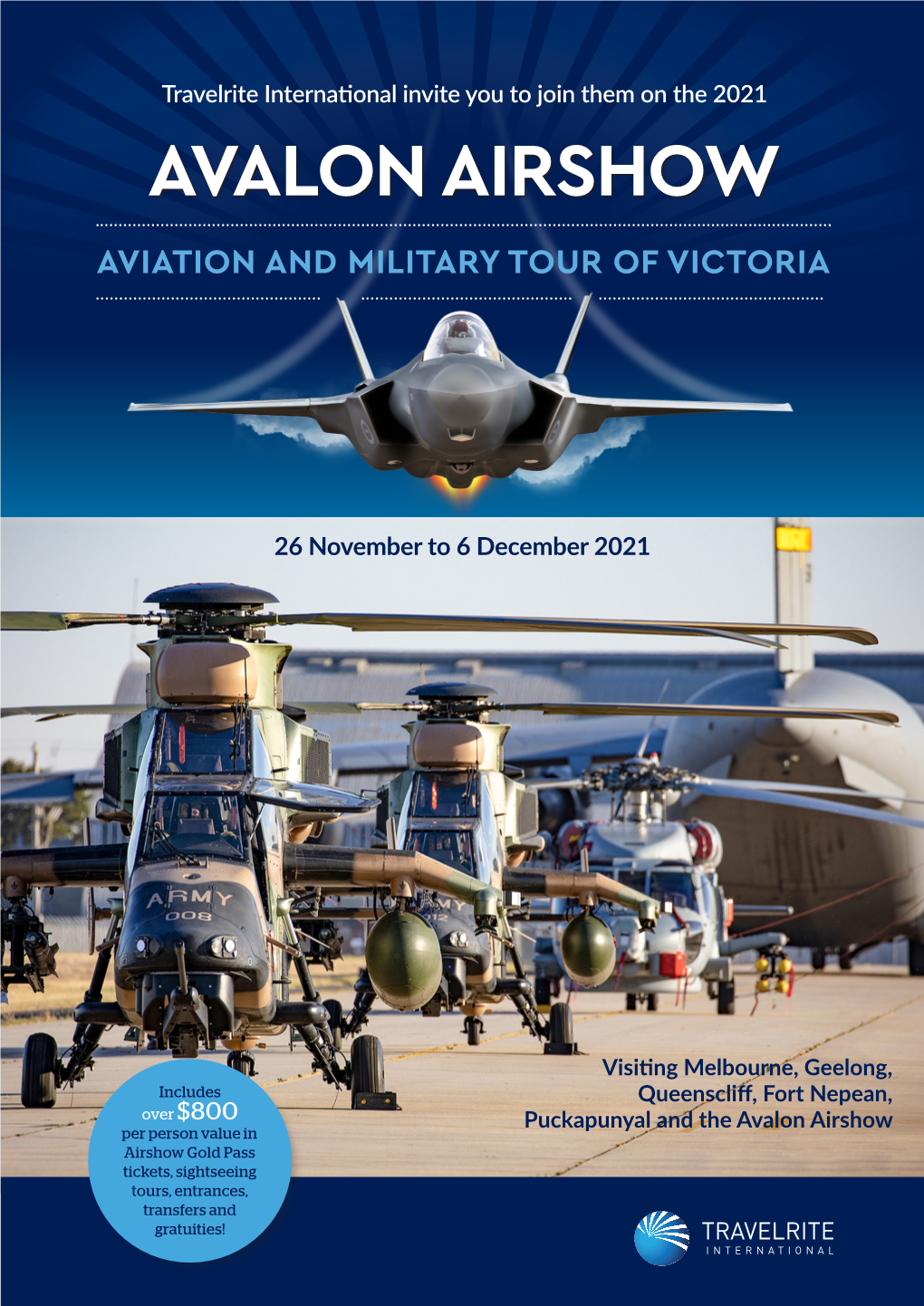 Avalon Airshow Aviation and Military Tour of Victoria