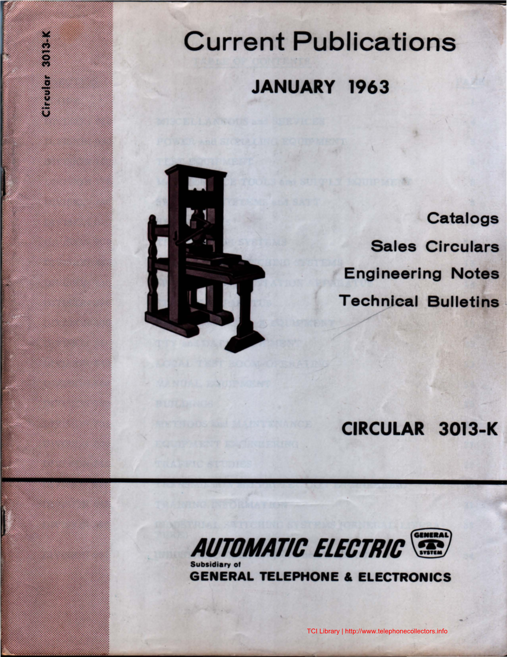 Current Publications January 1963