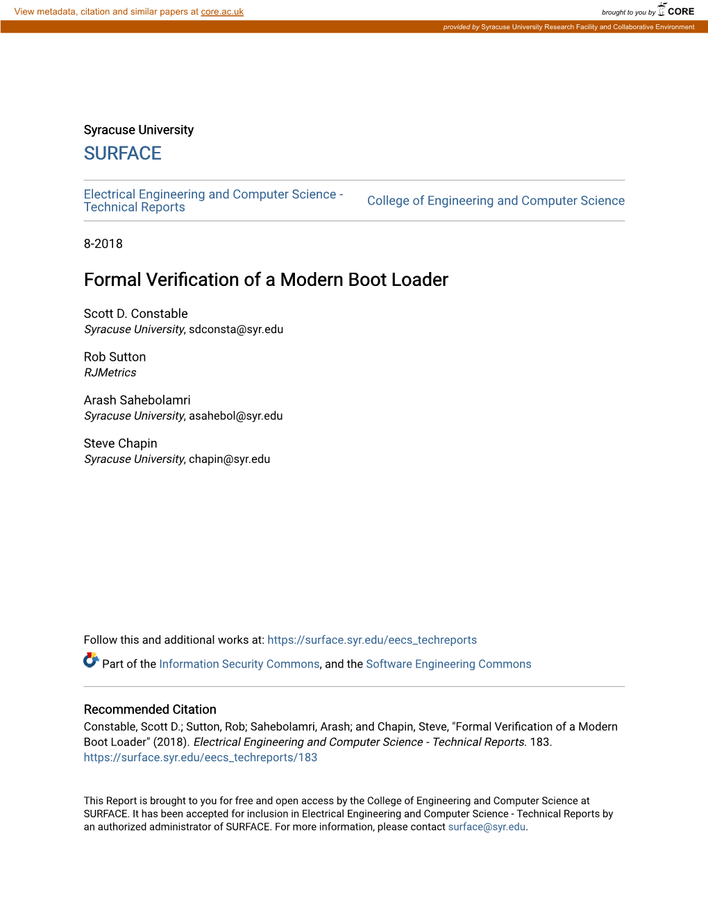 Formal Verification of a Modern Boot Loader