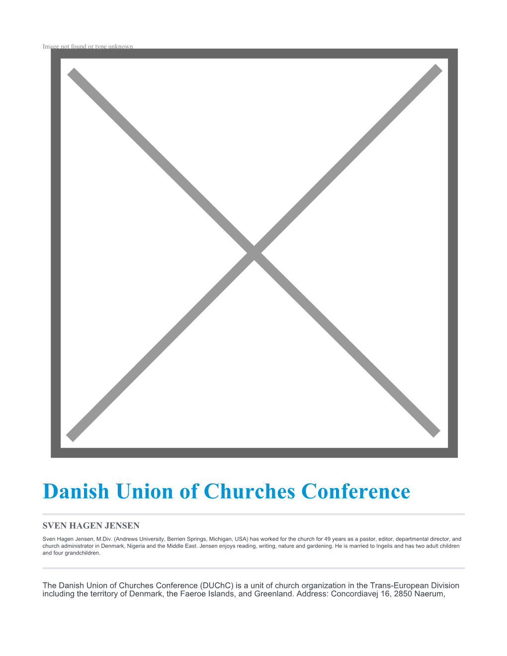 Danish Union of Churches Conference