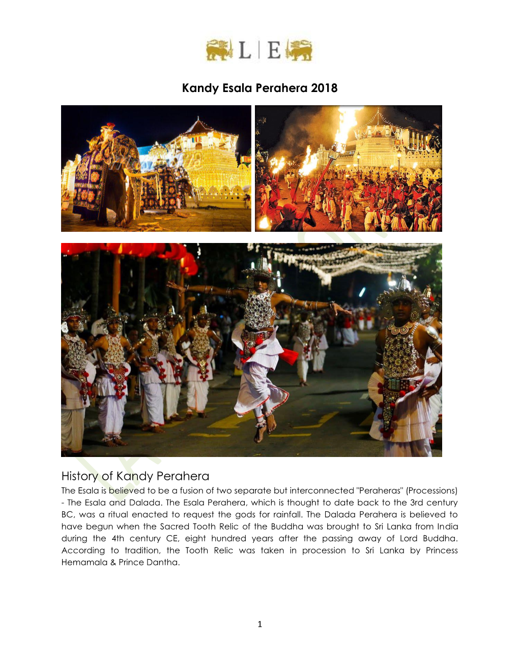 Kandy Esala Perahera 2018 History of Kandy Perahera