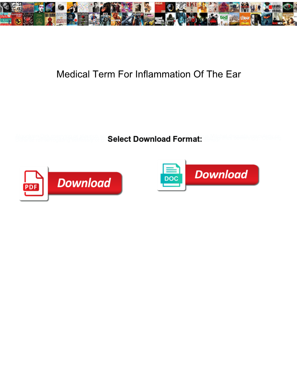 Medical Term for Inflammation of the Ear
