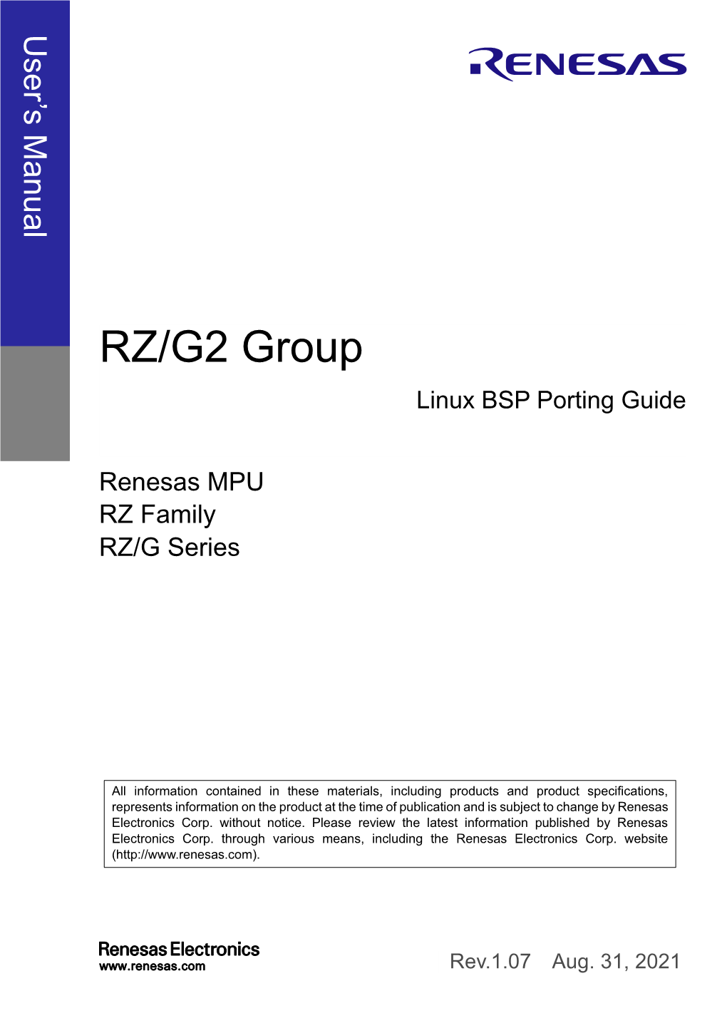 RZ/G2 Group Linux BSP Porting Guide