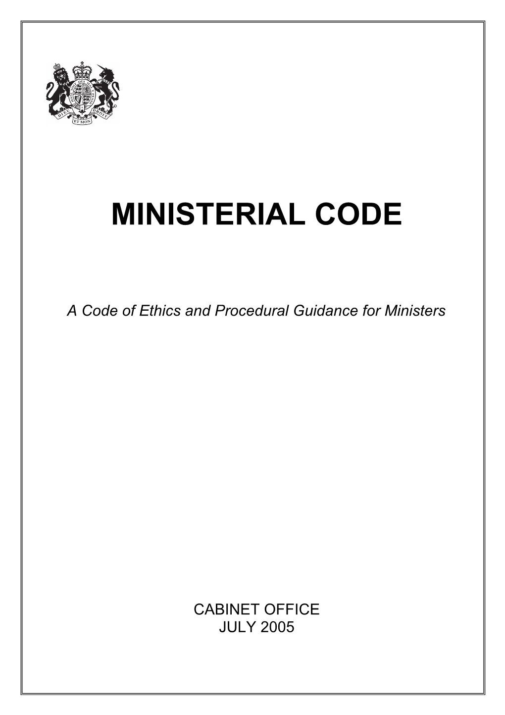Ministerial Code