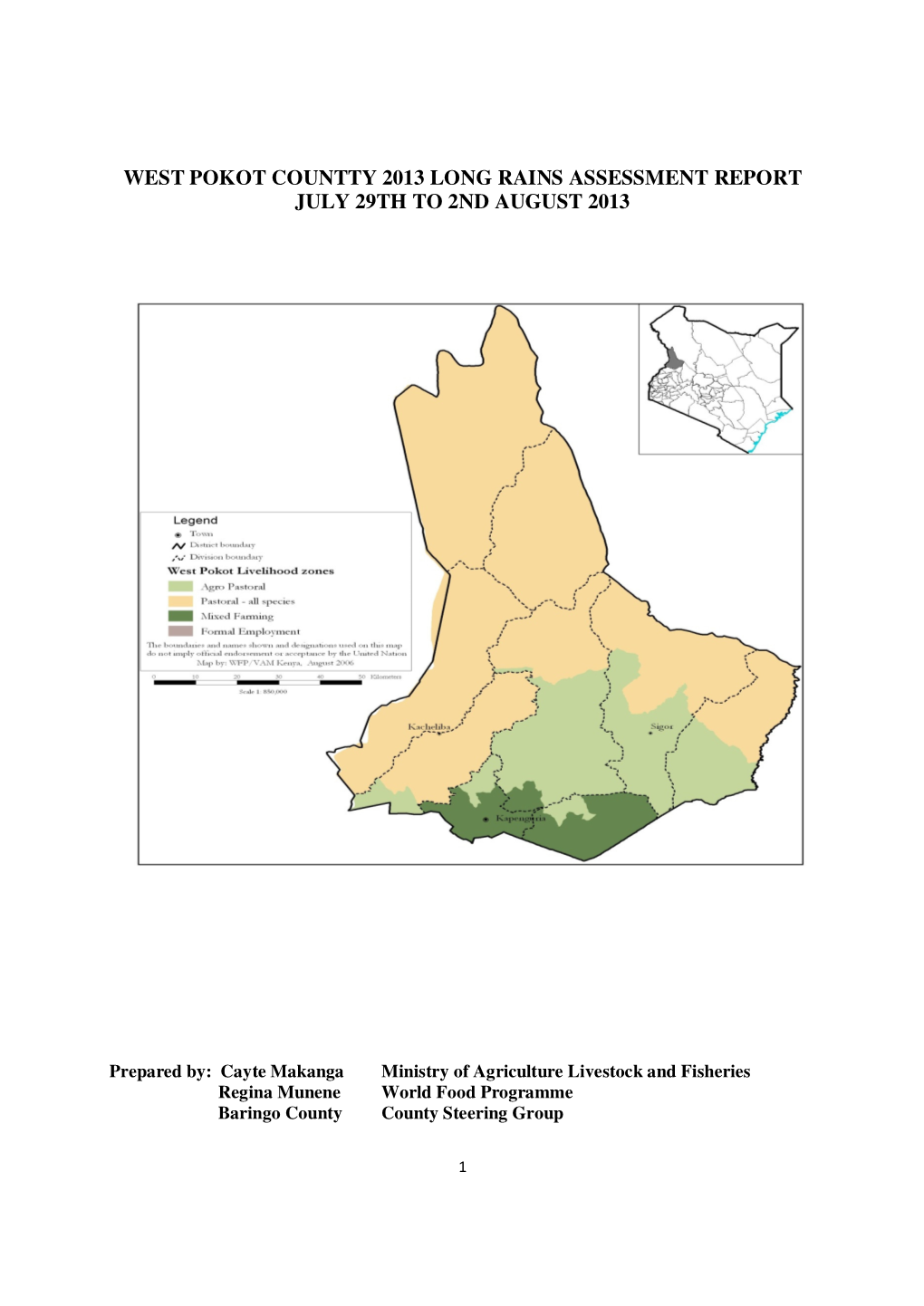 West Pokot LRA 2013 Report Final