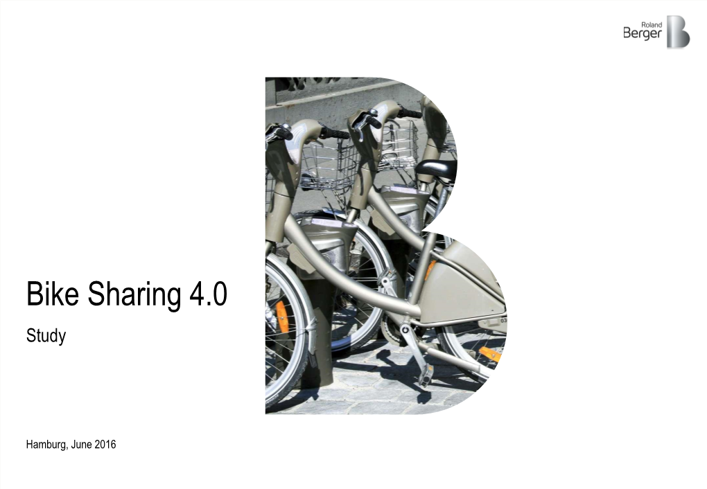 Bike Sharing 4.0 Study