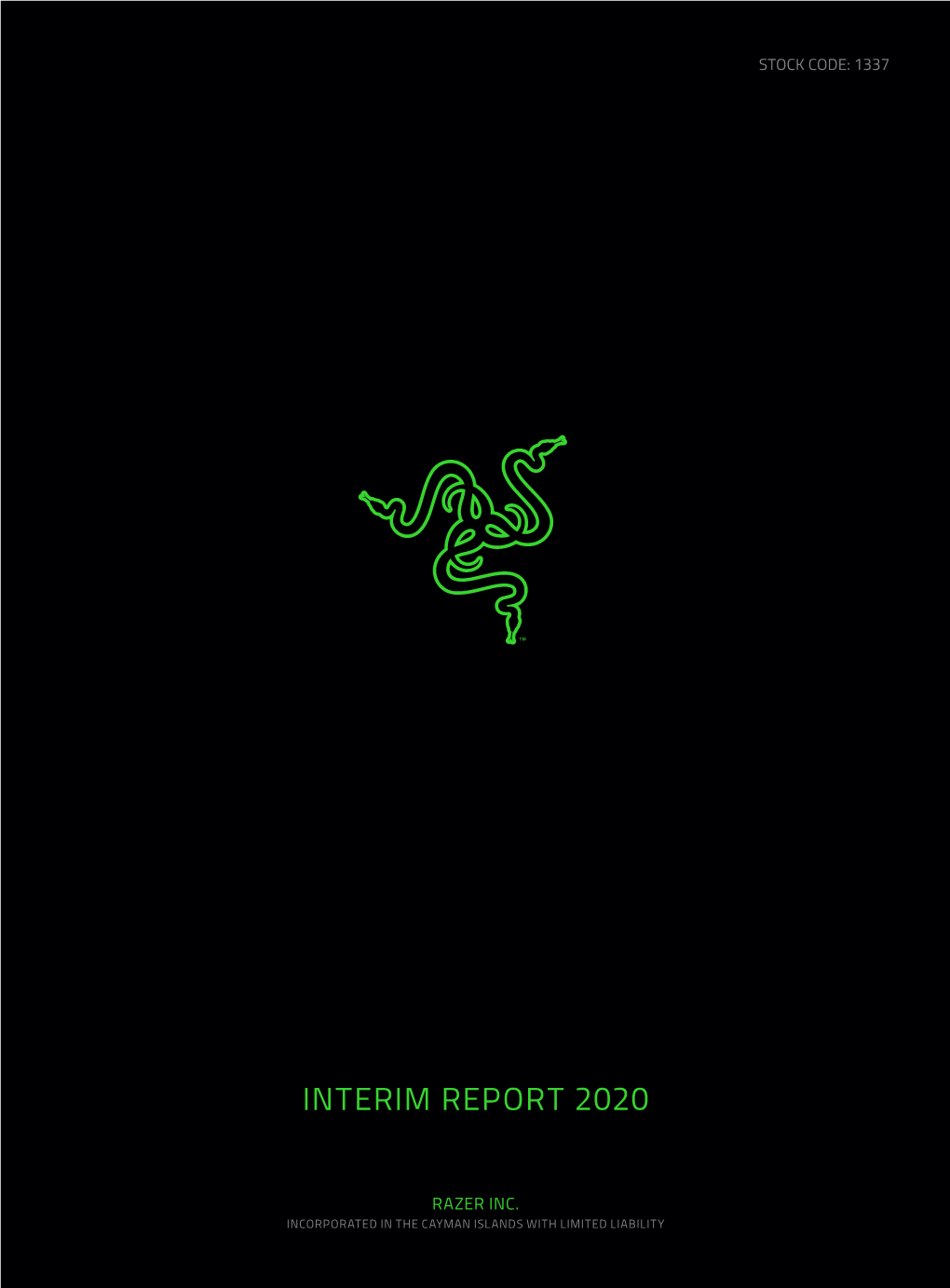 INTERIM REPORT 2020 Rt 2020 Raz Er Inc