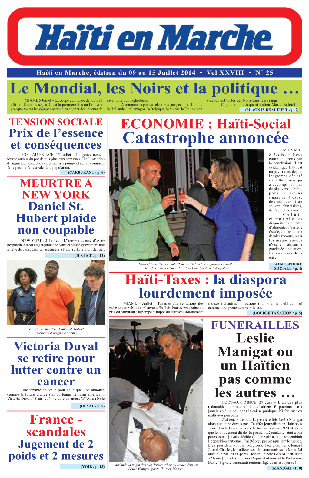 Haïti-Social Catastrophe Annoncée FUNERAILLES Leslie Manigat Ou Un Haïtien Pas Comme Les Autres