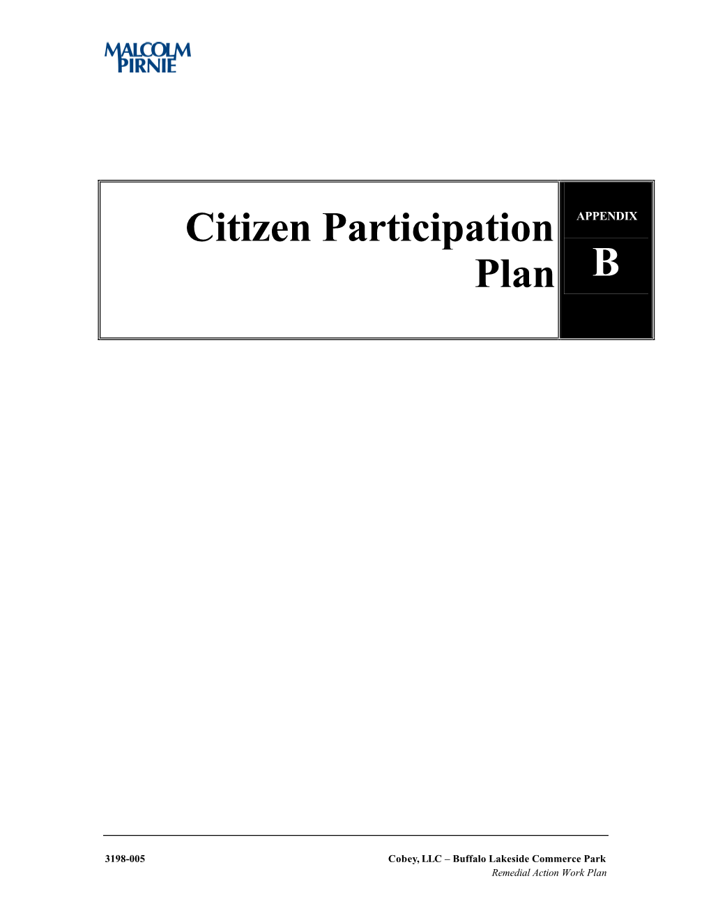 Citizen Participation Plan