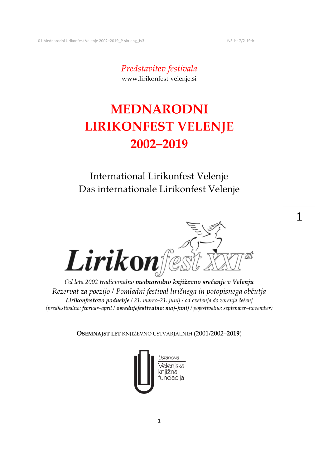 1 Mednarodni Lirikonfest Velenje 2002–2019 P-Slo-Eng Fv3 Fv3-Ist 7/2-19Dr