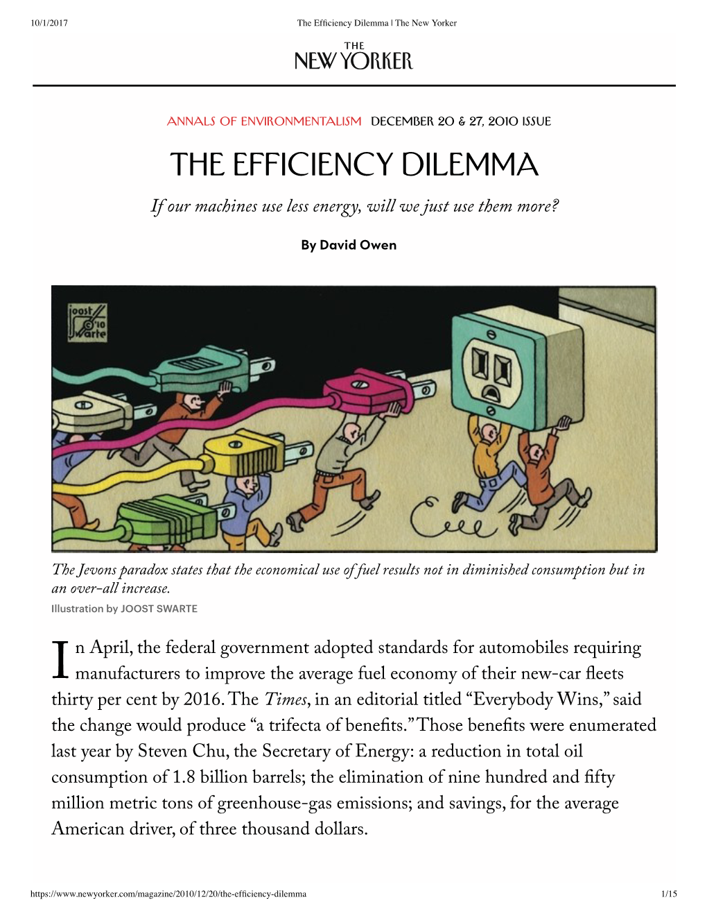 The Efficiency Dilemma