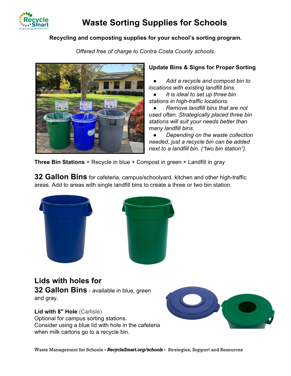 Waste Sorting Supplies for Schools