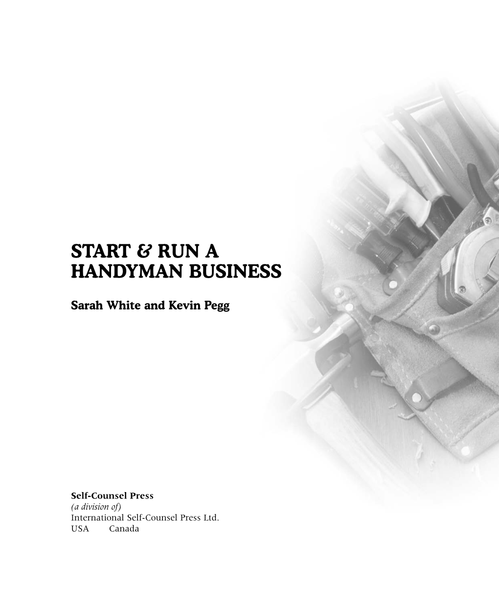 Start & Run a Handyman Business