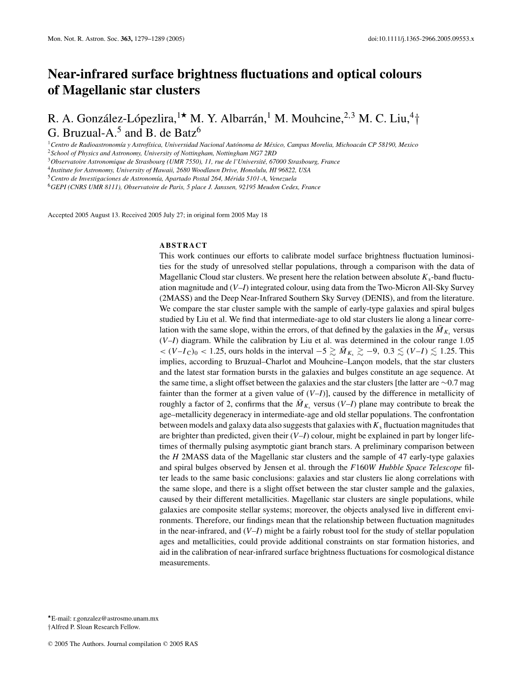 Nearinfrared Surface Brightness Fluctuations and Optical Colours Of