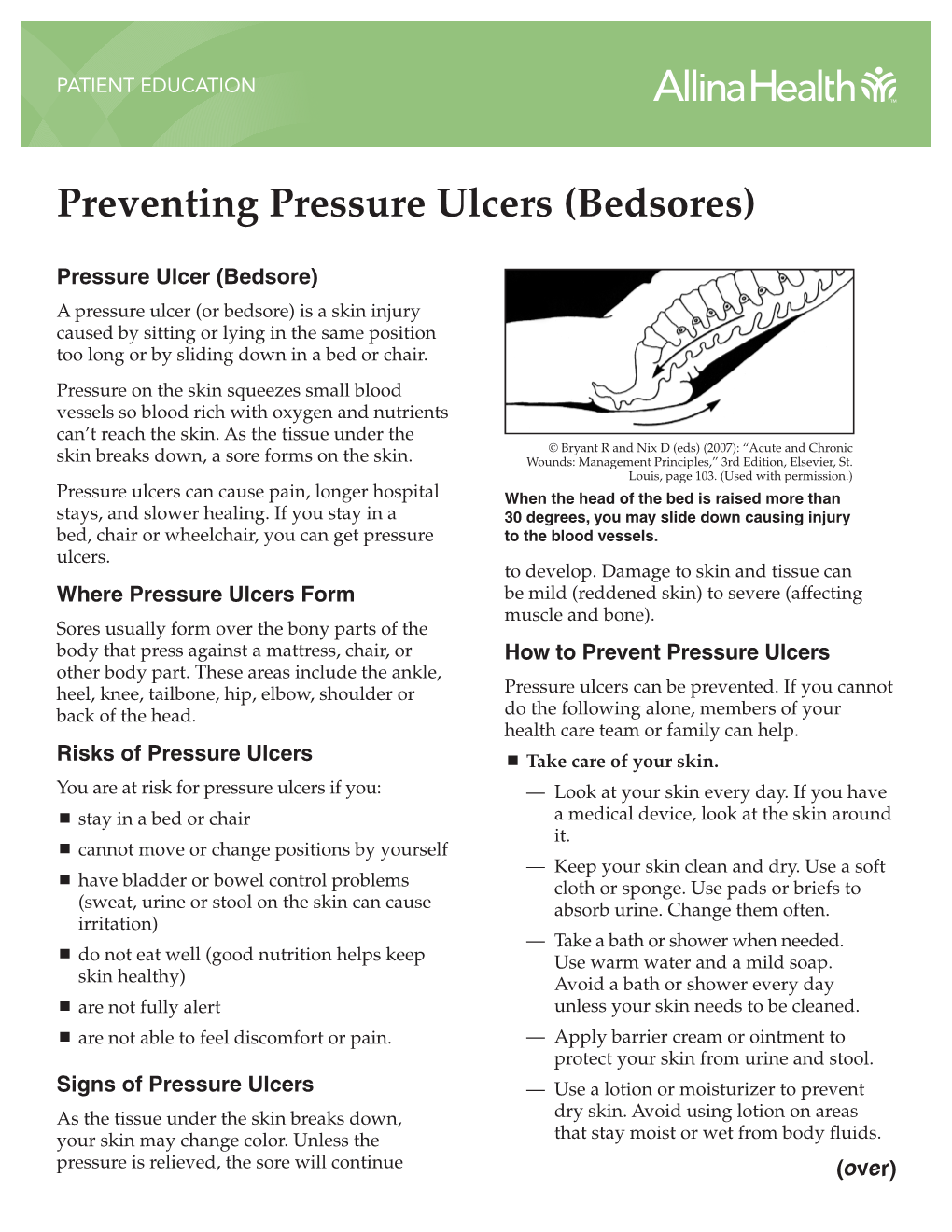 Preventing Pressure Ulcers (Bedsores)