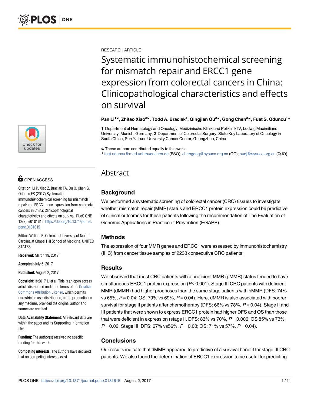 Systematic Immunohistochemical Screening